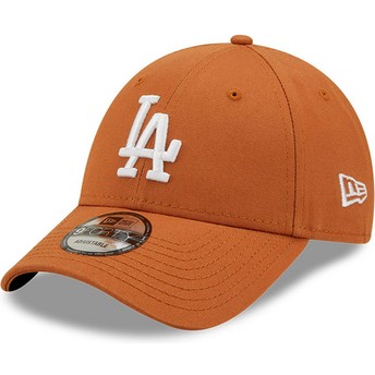 Gorra curva marrón ajustable 9FORTY League Essential de Los Angeles Dodgers MLB de New Era