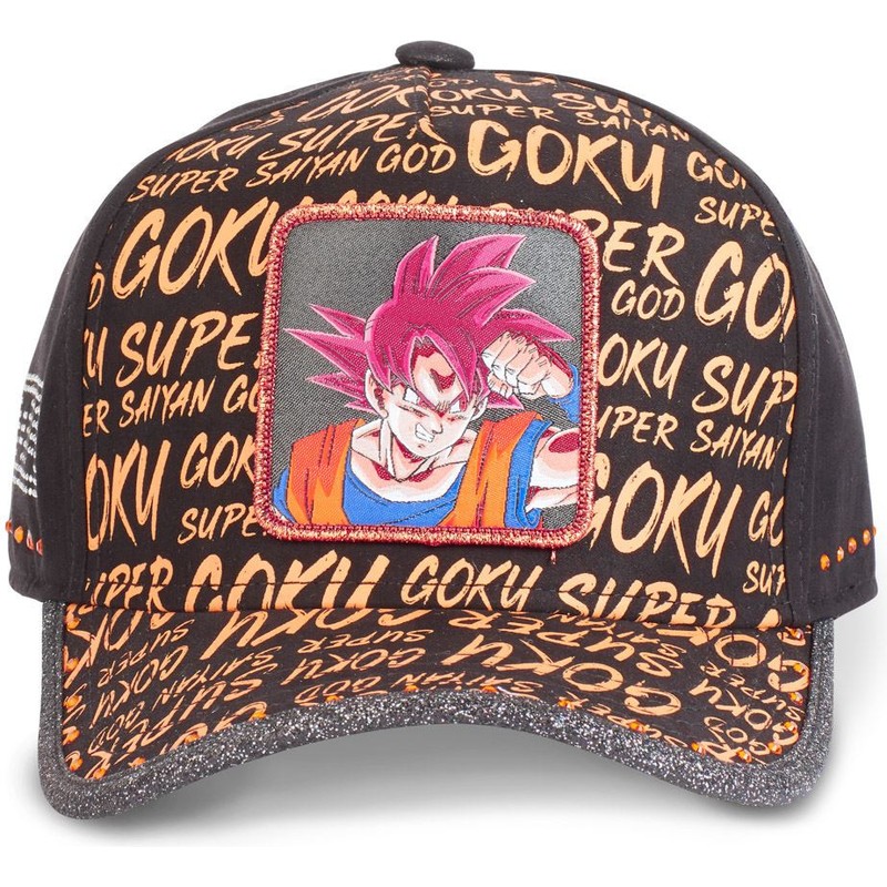 Gorra curva negra ajustable Son Goku Super Saiyan God TAG GOK1 Dragon