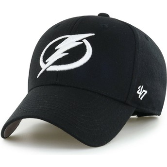 Gorra curva negra ajustable MVP de Tampa Bay Lightning NHL de 47 Brand