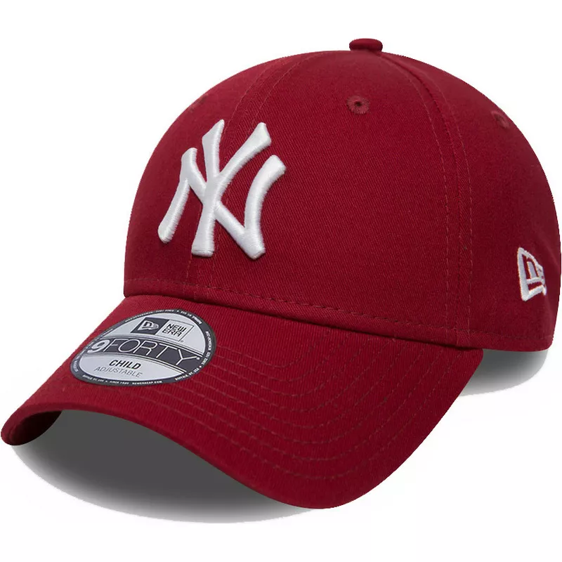 gorra-curva-roja-ajustable-para-nino-9forty-league-essential-de-new-york-yankees-mlb-de-new-era