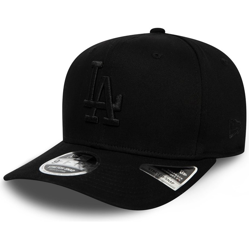 Gorra curva negra snapback con logo negro 9FIFTY Stretch Snap Tonal de