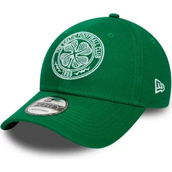 Gorra curva verde ajustable 9FORTY de Celtic Football Club Scottish Premiership de New Era