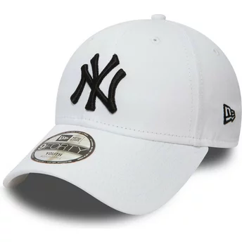 Gorra curva blanca ajustable para niño 9FORTY League Essential de New York Yankees MLB de New Era