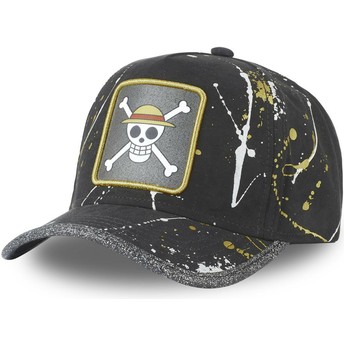 Gorra curva negra ajustable Straw Hat Pirates TAG LOG1 One Piece de Capslab