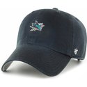 gorra-curva-negra-ajustable-clean-up-base-runner-de-san-jose-sharks-nhl-de-47-brand