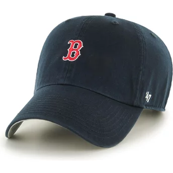 Gorra curva azul marino ajustable Clean Up Base Runner de Boston Red Sox MLB de 47 Brand