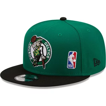 Gorra plana verde y negra snapback 9FIFTY Team Arch de Boston Celtics NBA de New Era