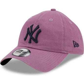 Gorra curva violeta ajustable con logo negro 9TWENTY Essential Casual Classic de New York Yankees MLB de New Era