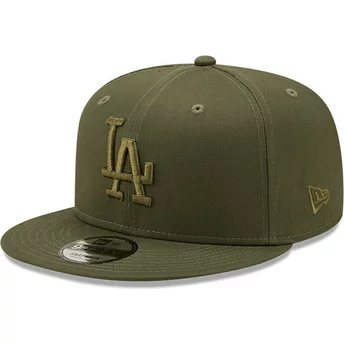 Gorra plana verde snapback con logo verde 9FIFTY League Essential de Los Angeles Dodgers MLB de New Era