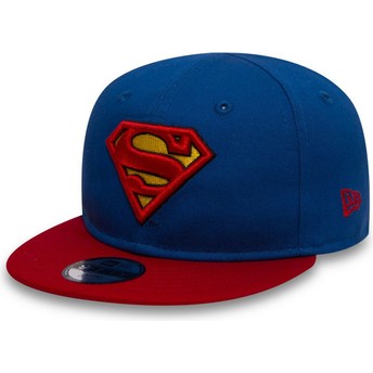 Gorra plana azul y roja snapback para niño 9FIFTY Character de Superman DC Comics de New Era
