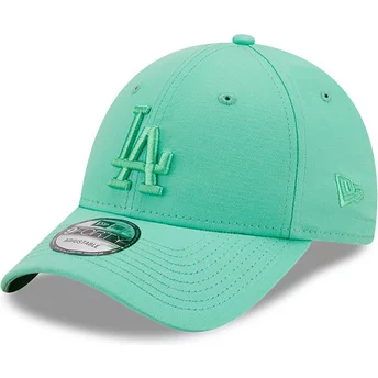 Gorra curva verde ajustable con logo verde 9FORTY League Essential de Los Angeles Dodgers MLB de New Era