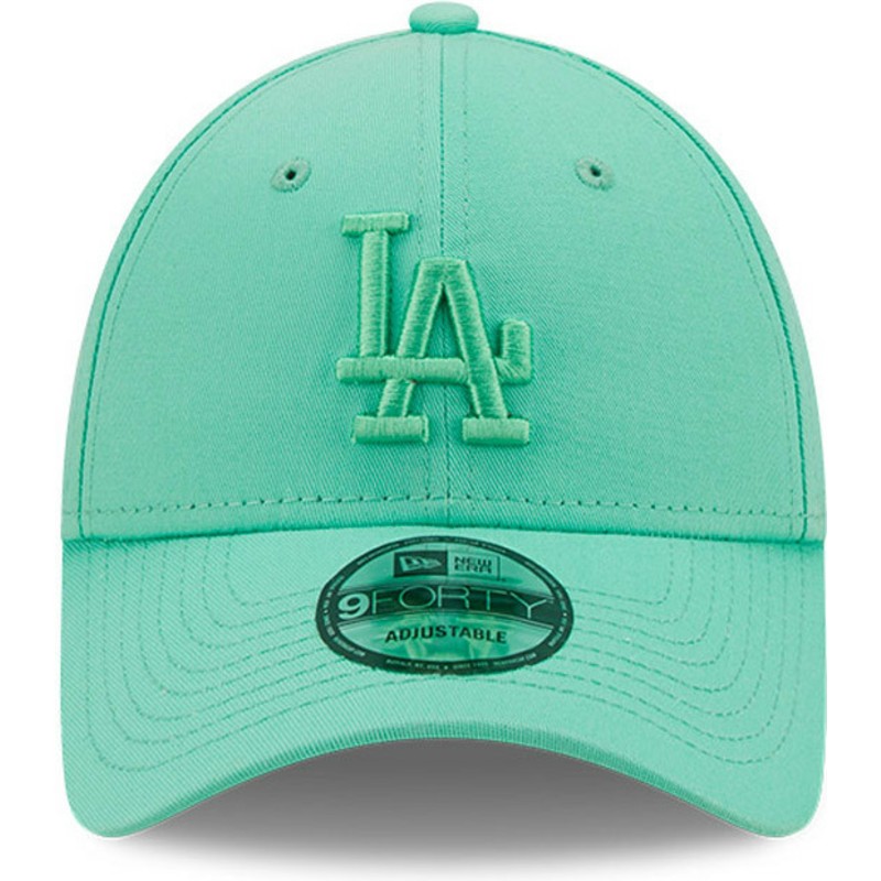 gorra-curva-verde-ajustable-con-logo-verde-9forty-league-essential-de-los-angeles-dodgers-mlb-de-new-era