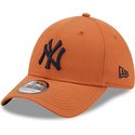 gorra-curva-marron-ajustada-39thirty-league-essential-de-new-york-yankees-mlb-de-new-era
