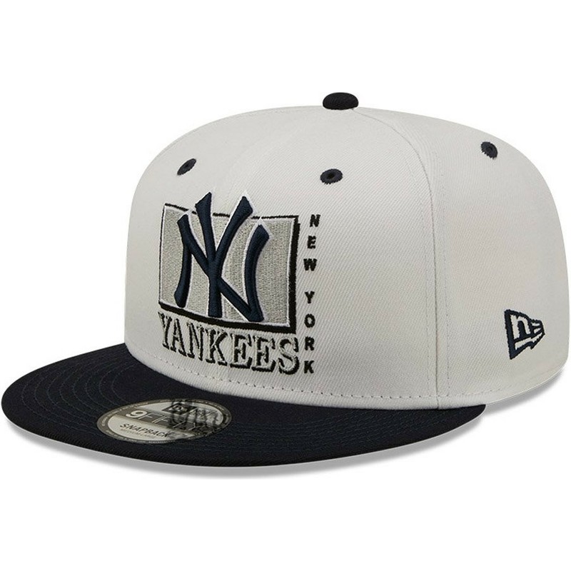 Gorra plana blanca negra snapback 9FIFTY White Crown New York Yankees MLB de New