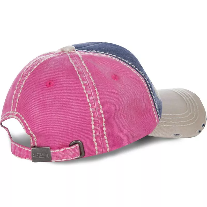 gorra-curva-azul-marino-rosa-y-gris-ajustable-xavier01-de-von-dutch
