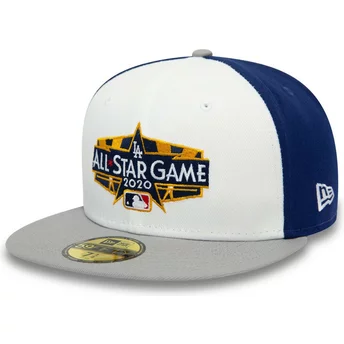 Gorra plana blanca, azul y gris ajustada 59FIFTY All Star Game Spin de Los Angeles Dodgers MLB de New Era