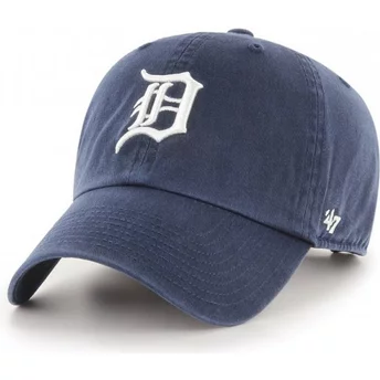 Gorra curva azul marino de Detroit Tigers MLB Clean Up de 47 Brand