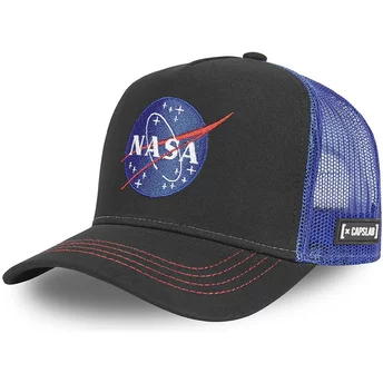 Gorra trucker negra y azul NAS4 NASA de Capslab