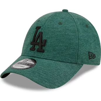 Gorra curva verde ajustable con logo negro 9FORTY Jersey Essential de Los Angeles Dodgers MLB de New Era