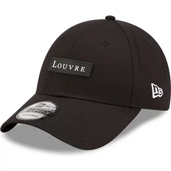 Gorra curva negra ajustable 9FORTY Logo Le Louvre de New Era