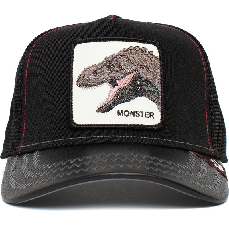 gorra-trucker-negra-dinosaurio-t-rex-monster-tyrant-king-the-farm-de-goorin-bros