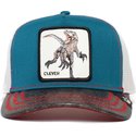 gorra-trucker-azul-blanca-y-negra-para-nino-velociraptor-clever-little-raptor-the-farm-de-goorin-bros