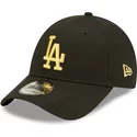 gorra-curva-negra-ajustable-con-logo-dorado-9forty-metallic-de-los-angeles-dodgers-mlb-de-new-era