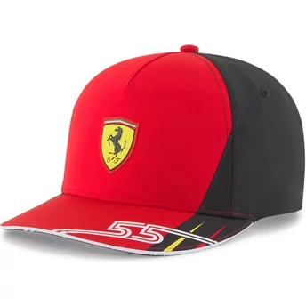 Gorra curva roja y negra snapback SF Carlos Sainz de Ferrari Formula 1 de Puma