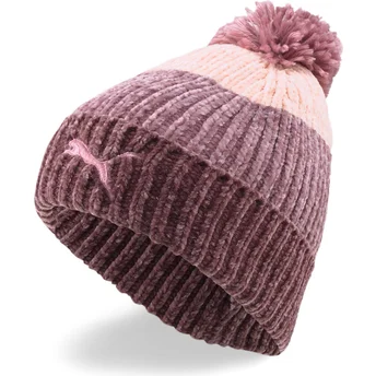Gorro violeta con pompón para mujer de Puma