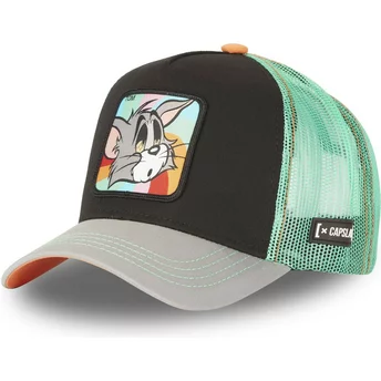 Gorra trucker negra, verde y gris Tom TO6 Looney Tunes de Capslab