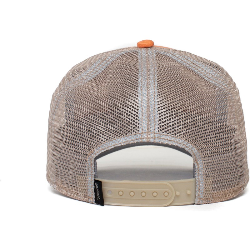 gorra-trucker-naranja-y-gris-cabra-the-goat-the-farm-de-goorin-bros
