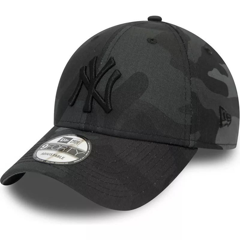 gorra-curva-camuflaje-negro-ajustable-con-logo-negro-9forty-league-essential-de-new-york-yankees-mlb-de-new-era