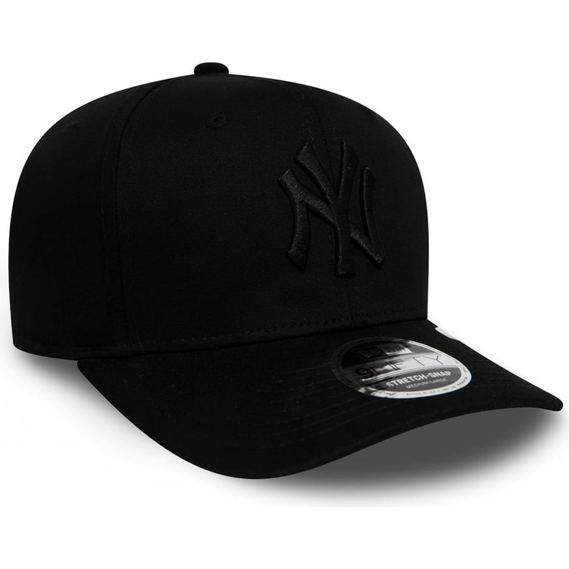 gorra-curva-negra-snapback-con-logo-negro-9fifty-tonal-stretch-snap-de-new-york-yankees-mlb-de-new-era