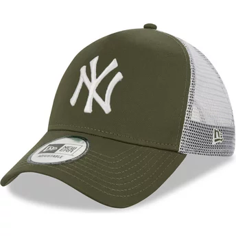 Gorra trucker verde y blanca 9FORTY A Frame de New York Yankees MLB de New Era