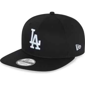 Gorra plana negra snapback 9FIFTY Essential de Los Angeles Dodgers MLB de New Era
