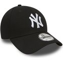gorra-curva-negra-ajustable-9forty-essential-de-new-york-yankees-mlb-de-new-era