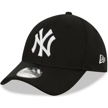 Gorra curva negra ajustada 39THIRTY Diamond Era de New York Yankees MLB de New Era