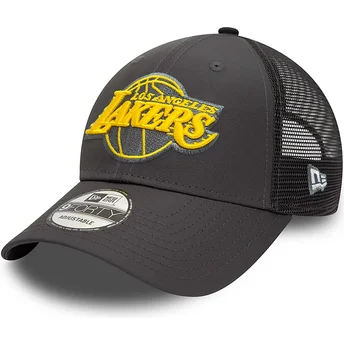 Gorra trucker gris ajustable 9FORTY Home Field de Los Angeles Lakers NBA de New Era