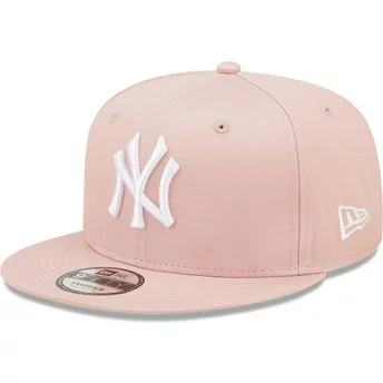 Gorra plana rosa snapback 9FIFTY League Essential de New York Yankees MLB de New Era