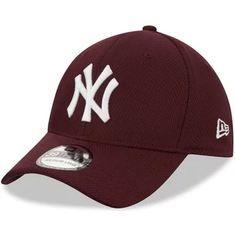 Gorra curva granate ajustada 39THIRTY Diamond Era de New York Yankees MLB de New Era