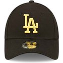 gorra-curva-negra-ajustable-para-nino-con-logo-dorado-9forty-league-essential-de-los-angeles-dodgers-mlb-de-new-era