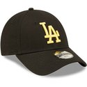 gorra-curva-negra-ajustable-para-nino-con-logo-dorado-9forty-league-essential-de-los-angeles-dodgers-mlb-de-new-era