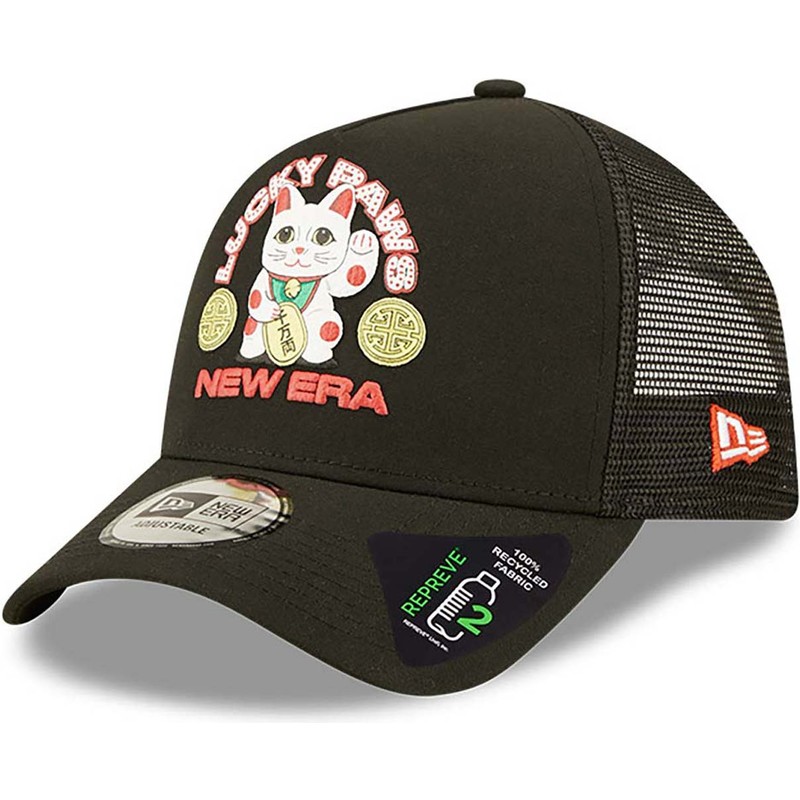 gorra-trucker-negra-snapback-a-frame-repreve-lucky-paws-de-new-era