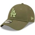 gorra-curva-verde-ajustable-para-nino-con-logo-verde-9forty-league-essential-de-los-angeles-dodgers-mlb-de-new-era