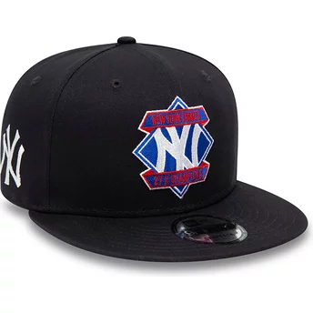 Gorra plana azul marino snapback 9FIFTY Diamond Patch de New York Yankees MLB de New Era