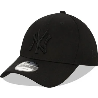 Gorra curva negra snapback con logo negro 9FORTY League Essential de New York Yankees MLB de New Era