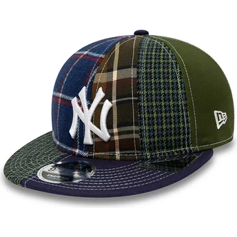 Gorra plana azul marino y verde ajustable 9FIFTY Patch Panel de New York Yankees MLB de New Era