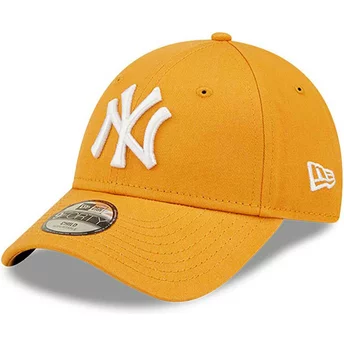 Gorra curva naranja ajustable para niño 9FORTY League Essential de New York Yankees MLB de New Era