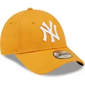 gorra-curva-naranja-ajustable-para-nino-9forty-league-essential-de-new-york-yankees-mlb-de-new-era
