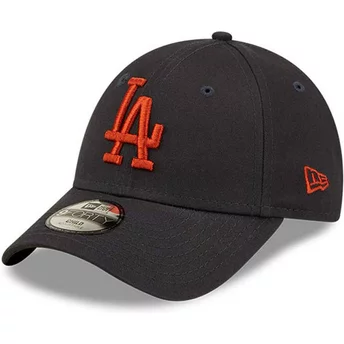 Gorra curva azul marino ajustable para niño con logo marrón 9FORTY League Essential de Los Angeles Dodgers MLB de New Era